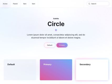 Circle Joomla Template White Purple Style