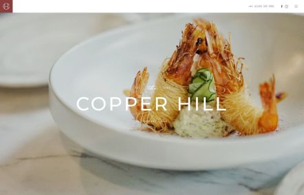 Copper Hill WordPress theme Home Page in White Red Style
