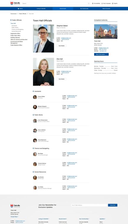 Oakville WordPress Theme Index Layout