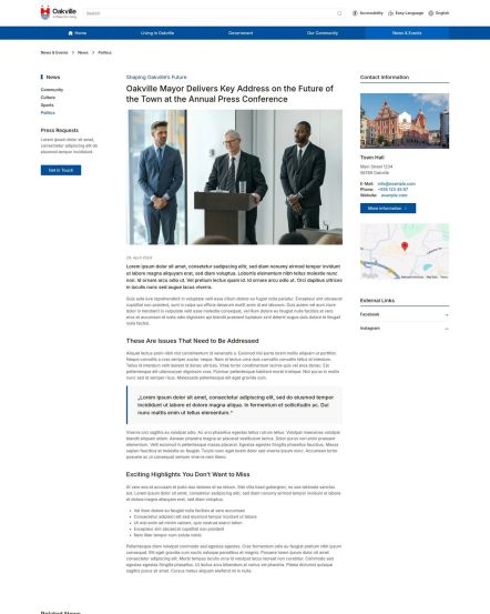 Oakville Joomla template Post Layout