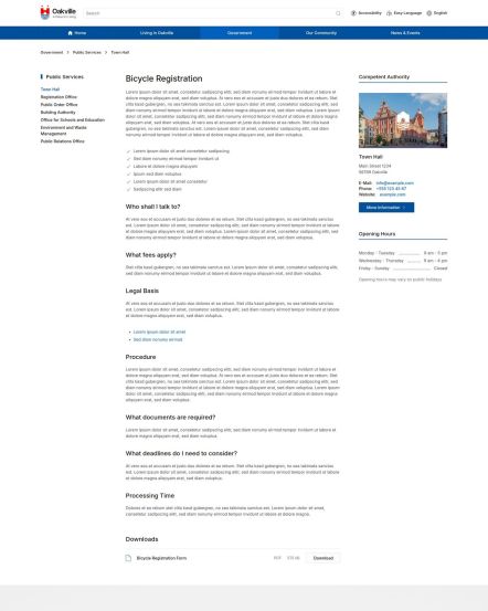 Oakville Joomla template Service Post Layout