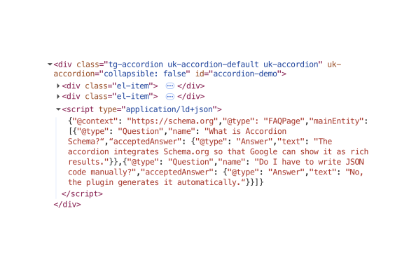 Accordion Schema Element for YOOtheme Pro page builder