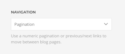 Blog navigation option