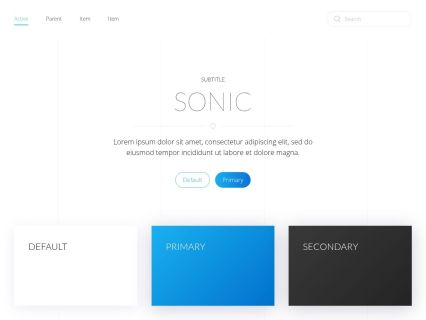 Sonic Joomla Template White Blue Style