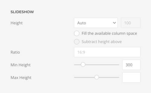 Slideshow height