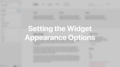 Widget Appearance Options Documentation Video for WordPress