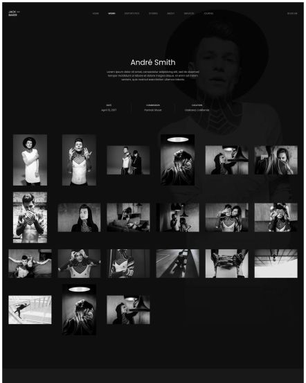 Jack Baker Joomla template Gallery Layout