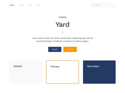 Yard Joomla Template White Orange Style