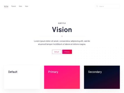 Vision Joomla Template White Pink Style