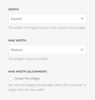 Grid options