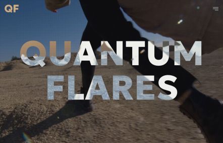 Quantum Flares Joomla template Home Page in Black Red Style