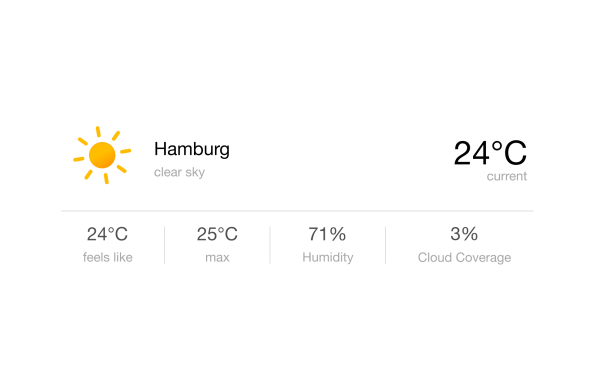 Weather Element for YOOtheme Pro page builder