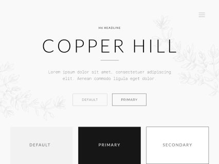 Copper Hill WordPress Theme Light Black Style