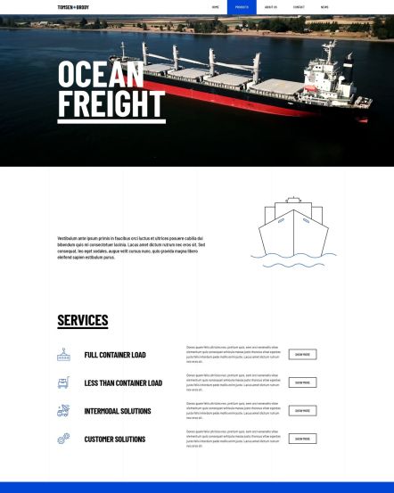 Tomsen Brody Joomla template Service Post Layout