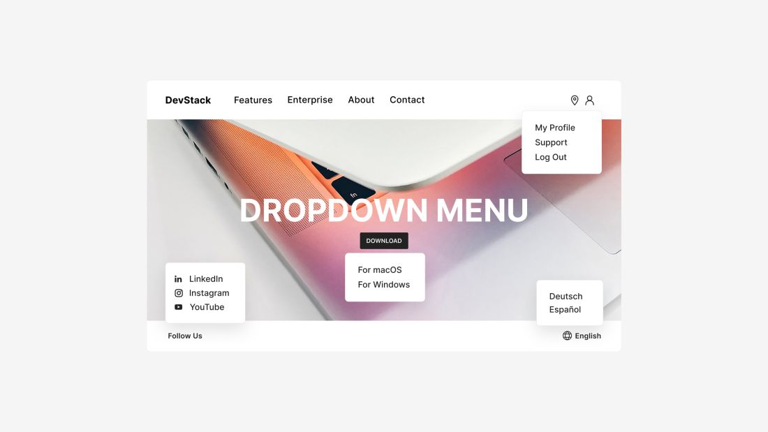 Dropdown Menus Anywhere