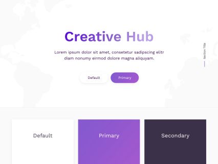 Creative Hub WordPress Theme White Purple Style