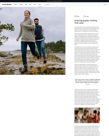 Woolberry Joomla template Post Layout