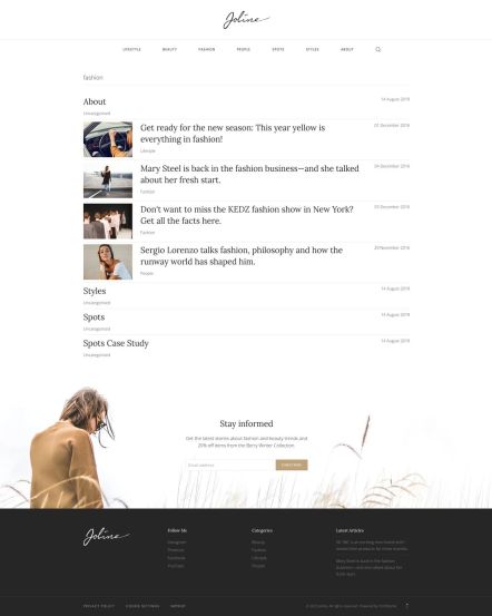 Joline Joomla template Search Layout