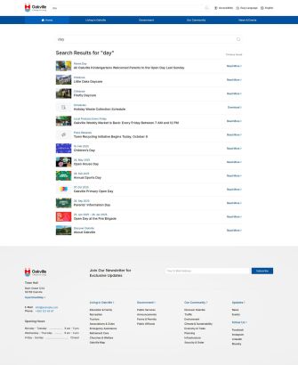 Live Search Layout