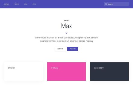 Max Joomla template UI Elements in White Purple Style