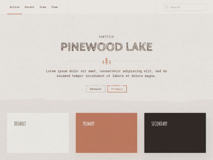 Pinewood Lake Joomla Template Light Umber Style
