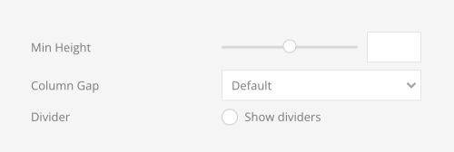 Overlay slider gap and dividers