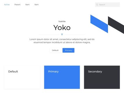 Yoko WordPress Theme White Blue Style