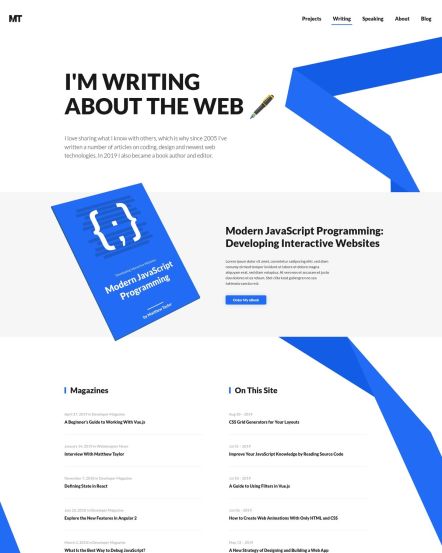 Matthew Taylor Joomla template Portfolio Layout