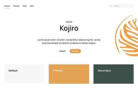 Kojiro Joomla template UI Elements in Default Style