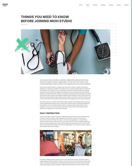 Nioh Studio WordPress theme Post Layout