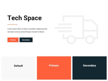 Tech Space Joomla Template White Orange Style