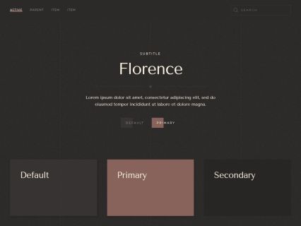 Florence WordPress Theme Dark Brown Style