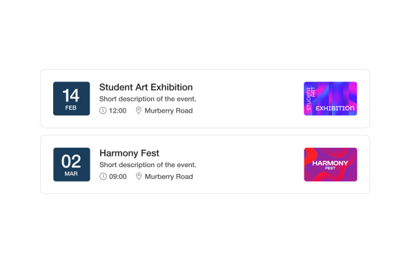 Events Element for YOOtheme Pro page builder