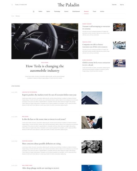 Paladin Joomla template Post Category Layout