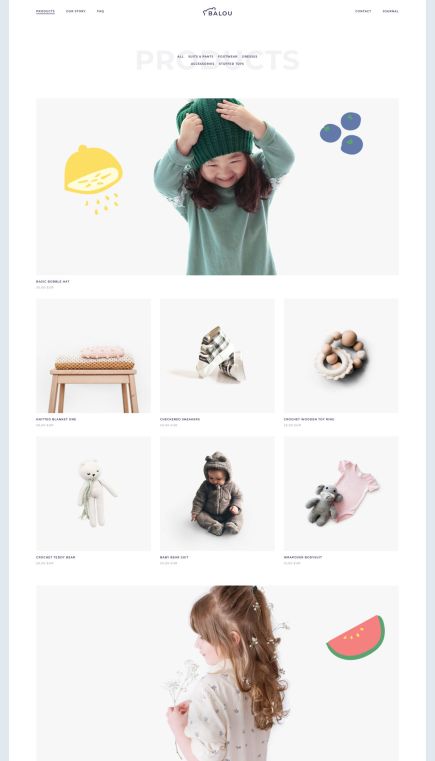 Balou WooCommerce Theme Index Layout