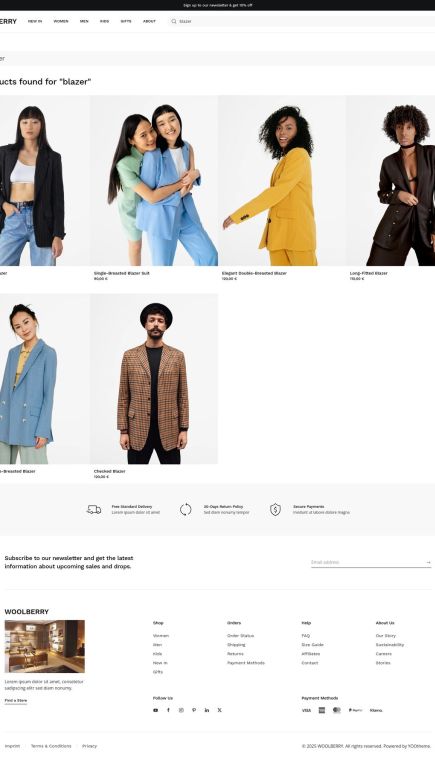 Woolberry WordPress Theme Search Layout