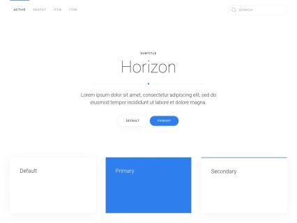Horizon WordPress Theme White Blue Style