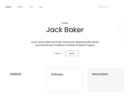 Jack Baker WordPress Theme White Black Style