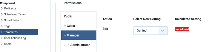 Restrict access in Joomla