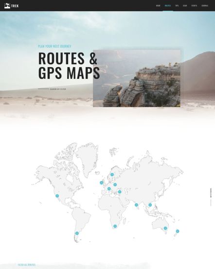 Trek Joomla template Routes Layout
