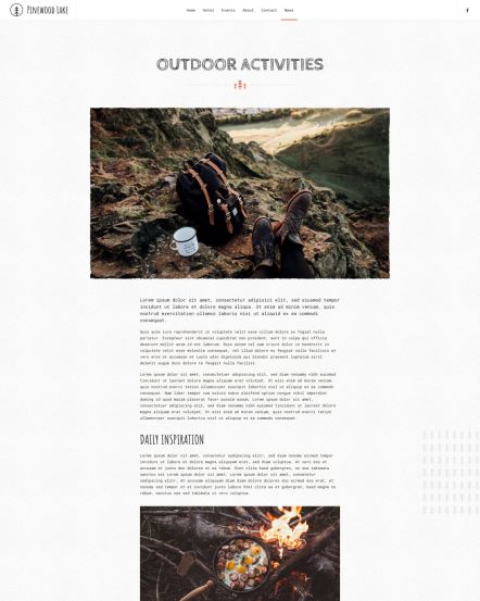 Pinewood Lake Joomla template Post Layout