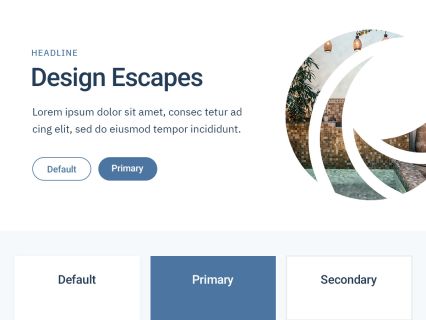Design Escapes WordPress Theme White Darkblue Style