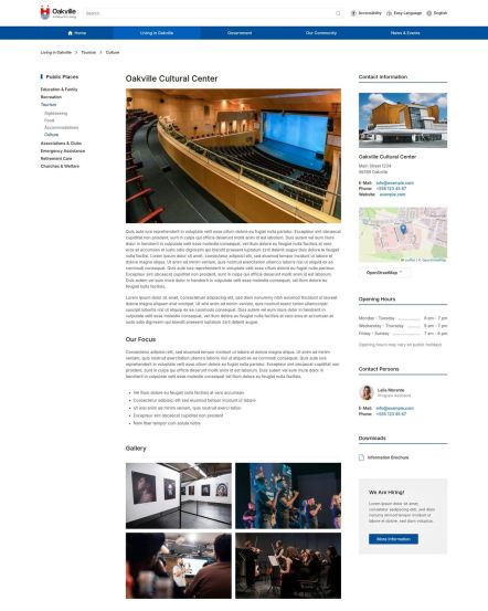 Oakville Joomla template Place Post Layout