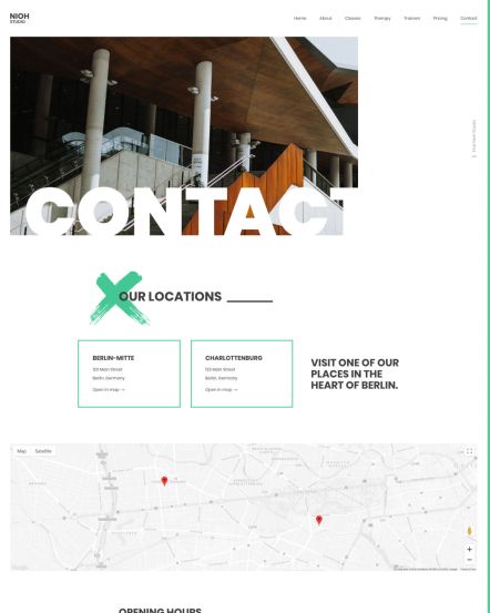 Nioh Studio Joomla template Contact Layout