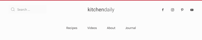 Header layout Stacked Center C