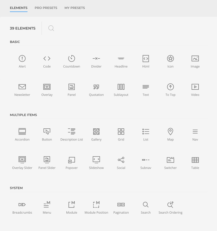 Element library
