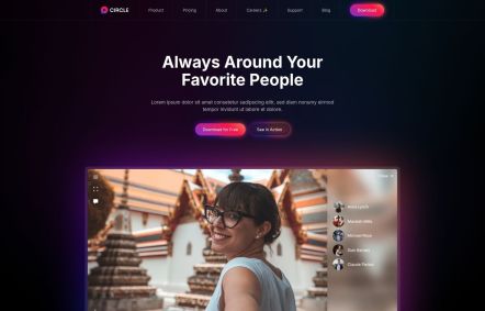 Circle WordPress theme Home Page in Default Style