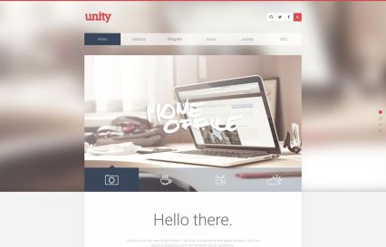 Unity Joomla Template Light Red Style