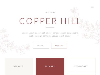 Copper Hill WordPress Theme White Red Style