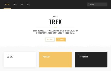 Trek Joomla template UI Elements in White Lightyellow Style